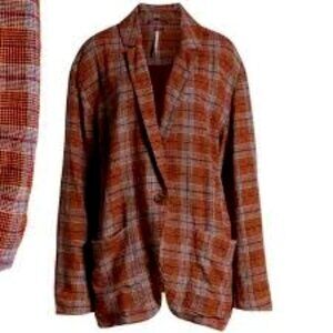 Free People Simply Plaid Blazer